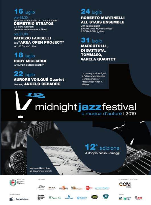 Midnight Jazz Festival 2019: concerti gratuiti a Milano