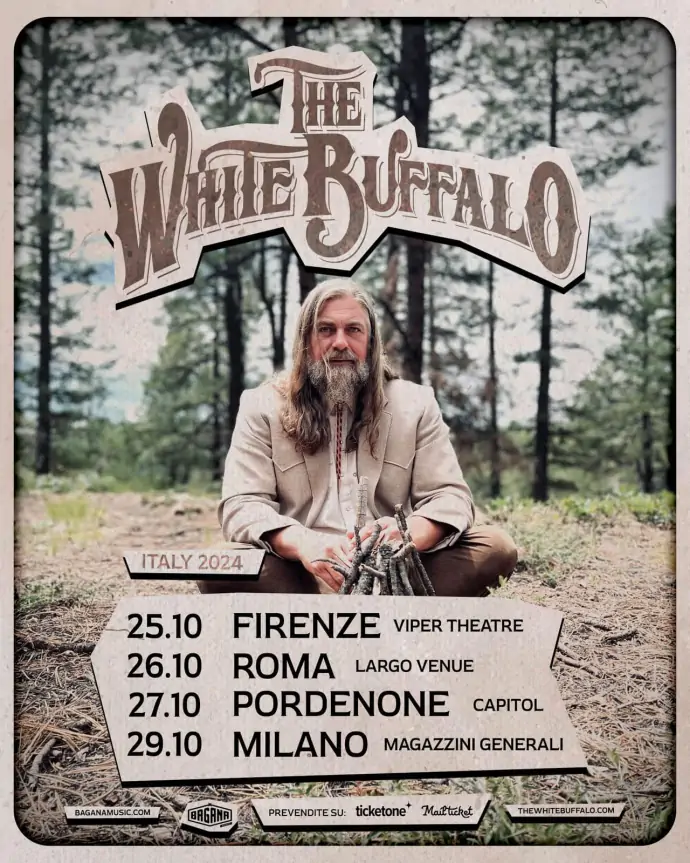 THE WHITE BUFFALO in concerto ai Magazzini Generali di Milano: annunciate le date del tour 2024