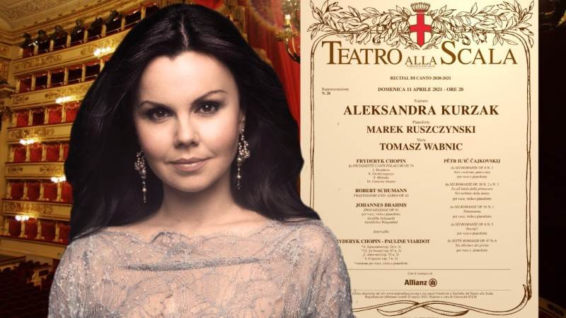 Domenica 11 aprile: Recital di canto di Aleksandra Kurzak dal Teatro alla Scala