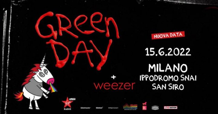 Green Day a Milano: concerto il 15 giugno 2022