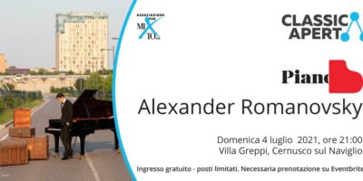 Domenica 4 luglio Alexander Romanosky in concerto a Cernusco sul Naviglio per ClassicAperta