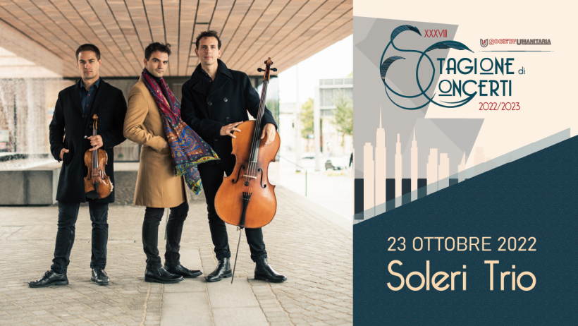 XXXVIII Stagione di Concerti dell'Umanitaria: evento inaugurale con Soleri Trio