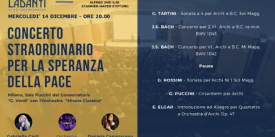 concerto per la pace al Conservatorio di Milano