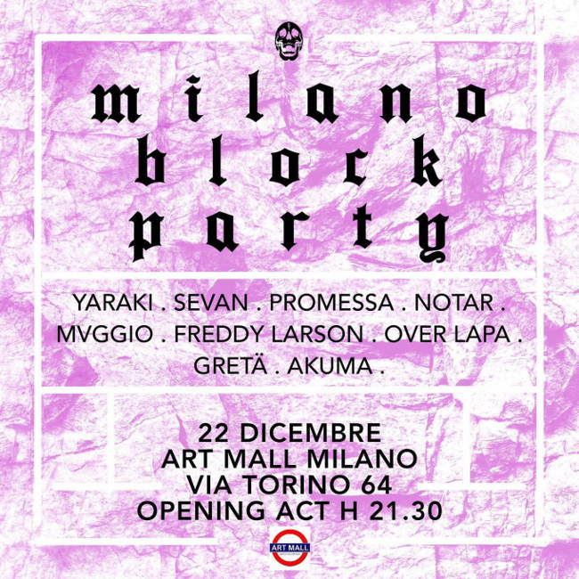Milano Block Party: giovedì 22 dicembre serata in una splendida Galleria d’Arte a due passi dal Duomo