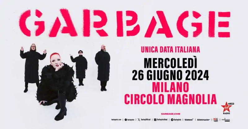 Garbage in concerto al Circolo Magnolia di Milano: data unica in Italia per il Tour 2024