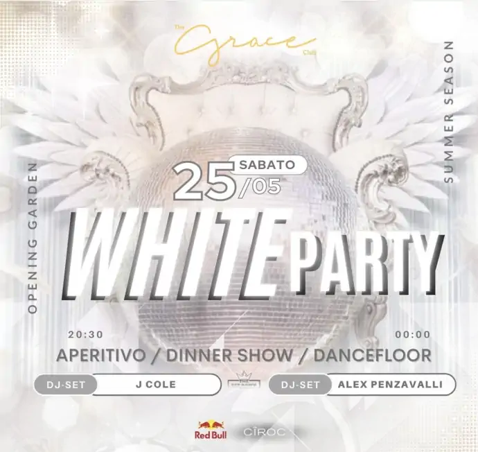 White Party Milano: serata in terrazza estiva al Grace Club