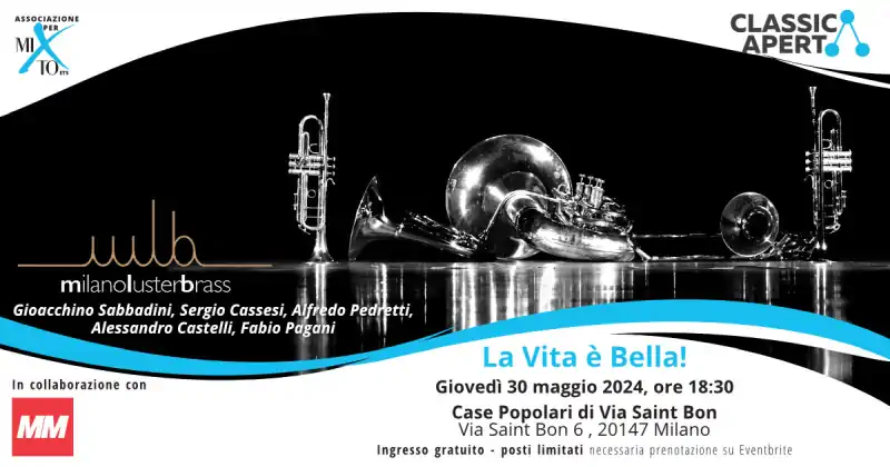 Concerto gratuito Milano Luster Brass per ClassicAperta