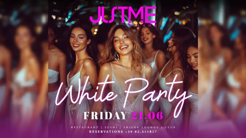 White Party Milano nel parco Sempione: serata con aperitivo e DJ set al JustMe