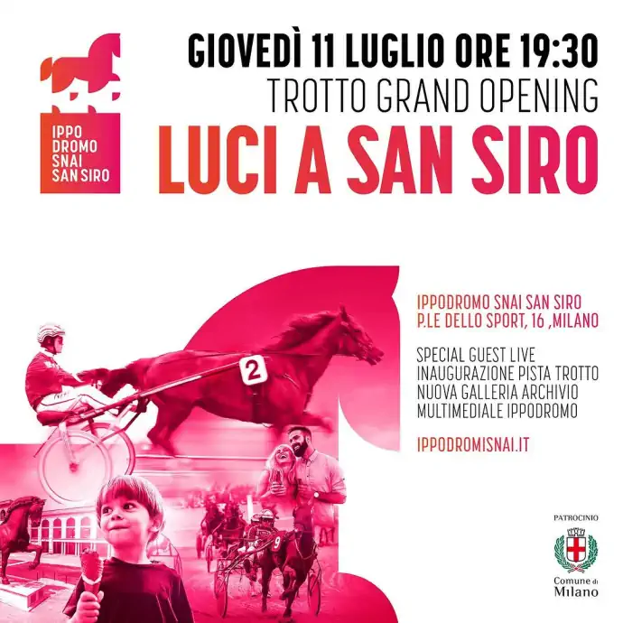 Luci a San Siro: Trotto Grand Opening all'Ippodromo Snai Siro di Milano