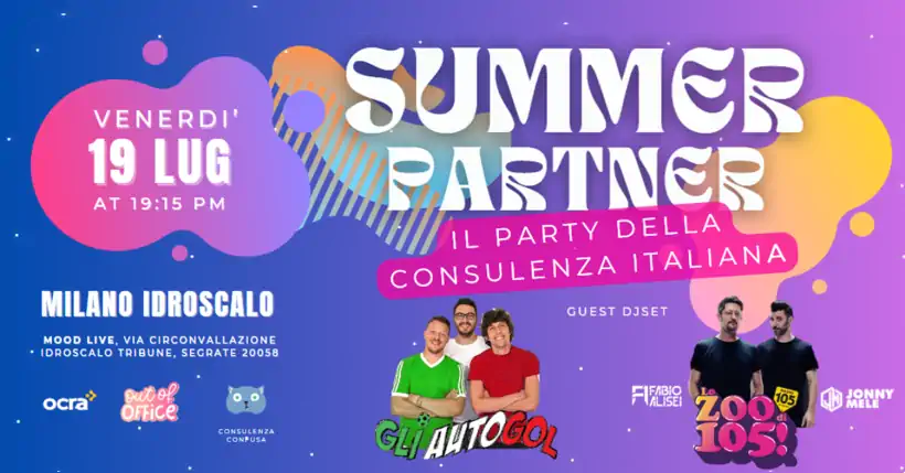 SUMMER PARTNER: a Milano il Party della Consulenza Italiana