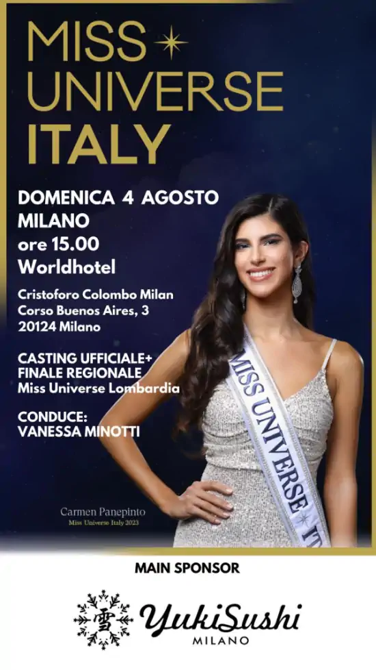 Miss Universe Italy 2024: finale regionale Lombardia a Milano