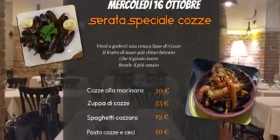 Serata Speciale cozze al Ristorante Cozzaro Pazzo di Milano