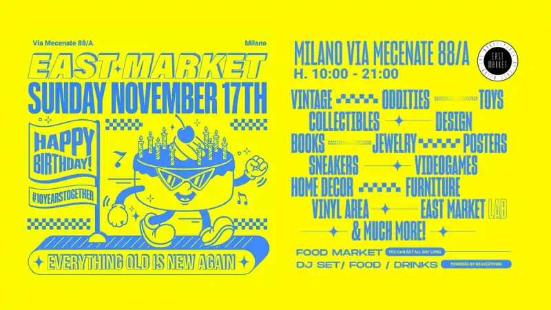 East Market Milano apre domenica 17 novembre 2024 in Via Mecenate