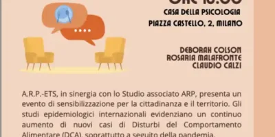 Incontro gratuito a Milano: conoscere i DCA per affrontarli al meglio