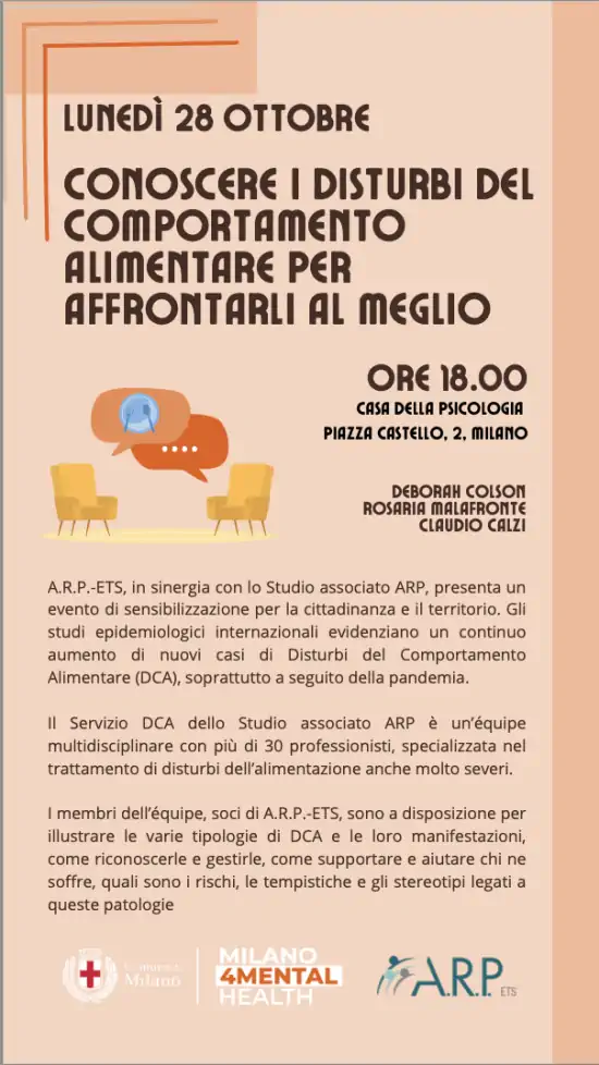 Incontro gratuito a Milano: conoscere i DCA per affrontarli al meglio