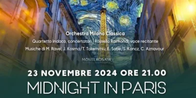 Monte Rosa 91 ospita il concerto Midnight in Paris con l'Orchestra Milano Classica