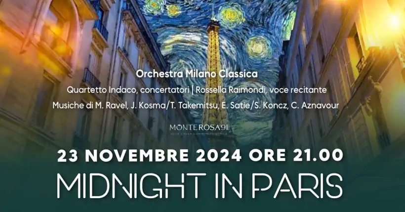 Monte Rosa 91 ospita il concerto Midnight in Paris con l'Orchestra Milano Classica