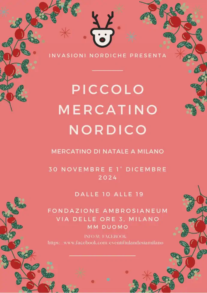 Piccolo Mercatino Nordico di Natale a Milano: apertura sabato 30 novembre e domenica 1 dicembre