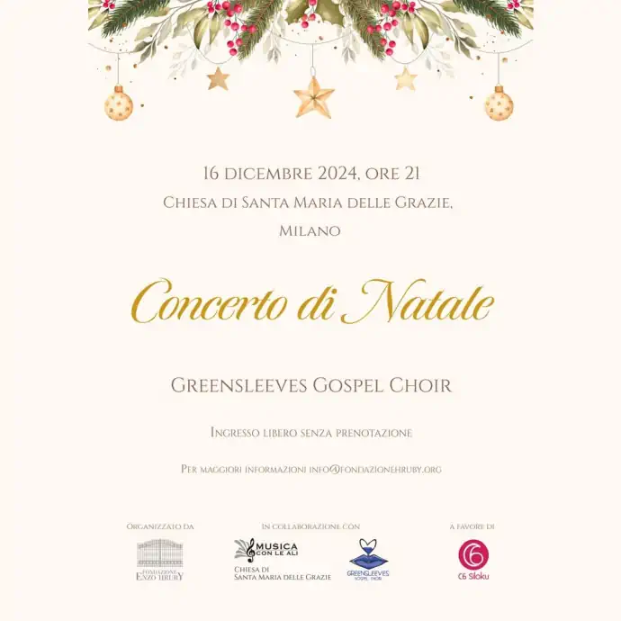 Concerto di Natale gratuito in Chiesa di Santa Maria delle Grazie a Milano