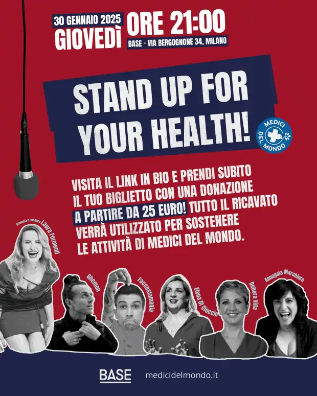 Medici del mondo: evento a Milano Stand Up For Your Health!