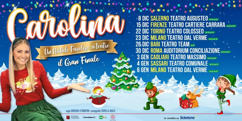 Epifania a Milano: Carolina Benvenga al Teatro Dal Verme con Un Natale favoloso a teatro