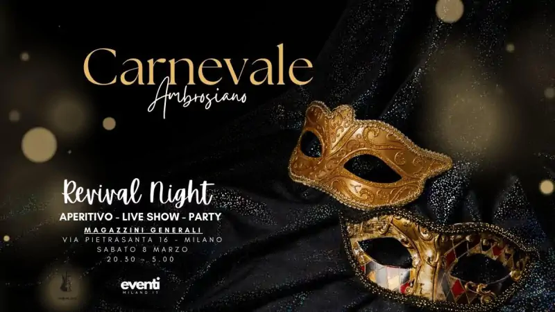 Carnevale Ambrosiano Milano con aperitivo e DJ set: festa ai Magazzini Generali